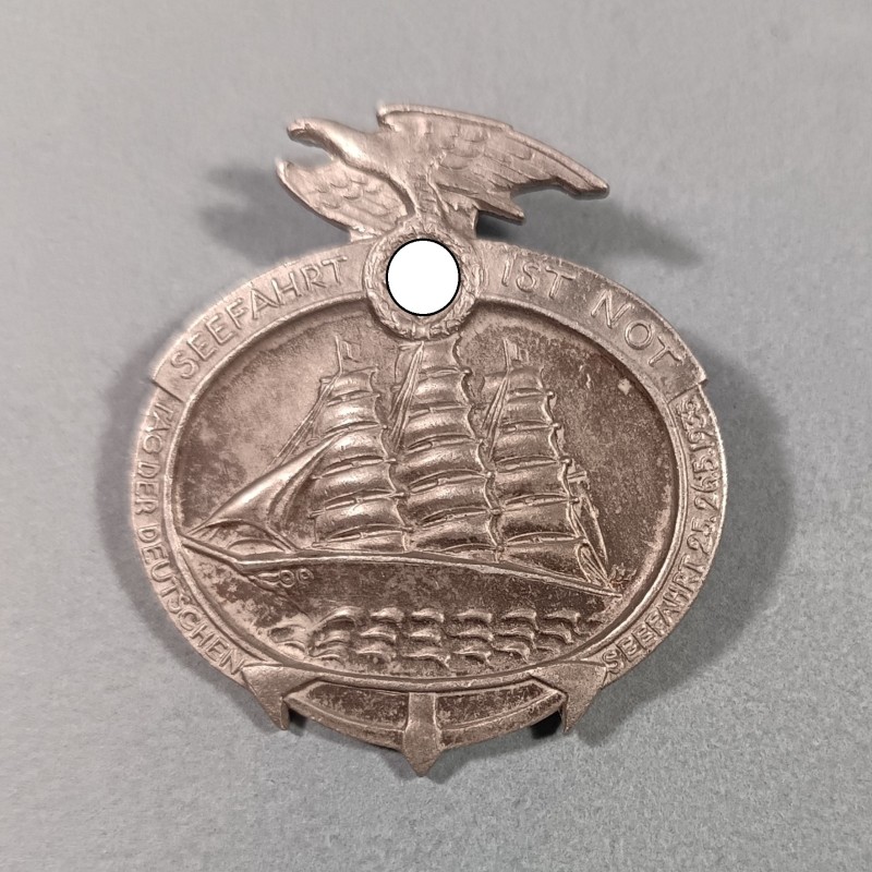 ALLEMAGNE INSIGNE DE JOURNEE DE LA MARINE 1935 FABRICATION FR. ZIMMERMANN STUTTGART